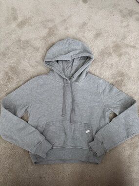 BDG Light Gray Cropped Hoodie